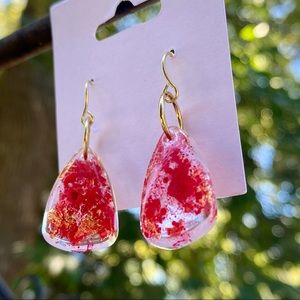 Handmaid resin earrings